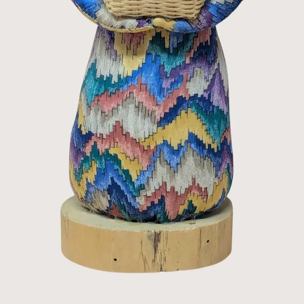 1990s Patty Kune Handmade Folk Art Mixed Media Doll